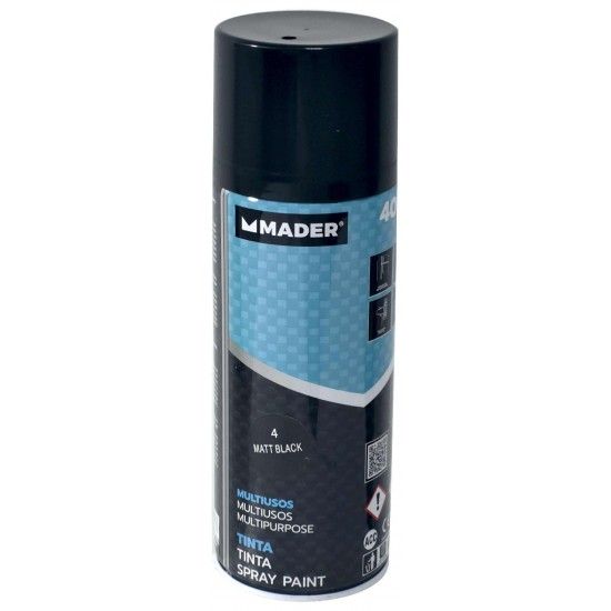 Tinta Spray Multiusos, Matt Black, ref 4, 400ml ref 79403 MADER