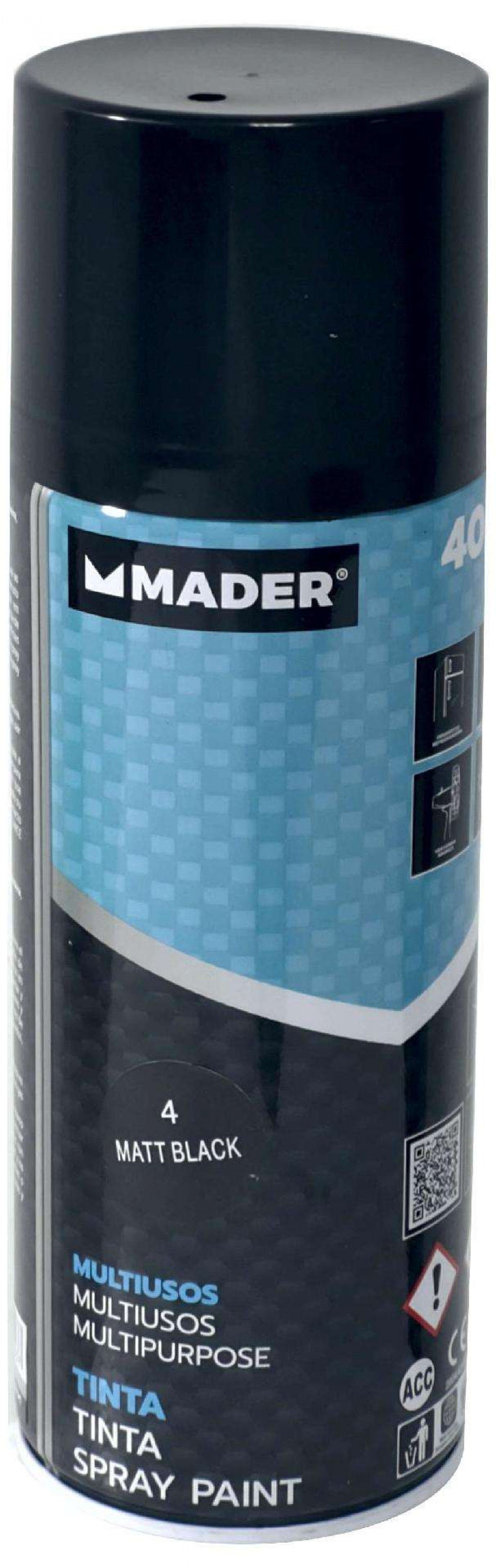 Tinta Spray Multiusos, Matt Black, refª 4, 400ml refª 79403 MADER