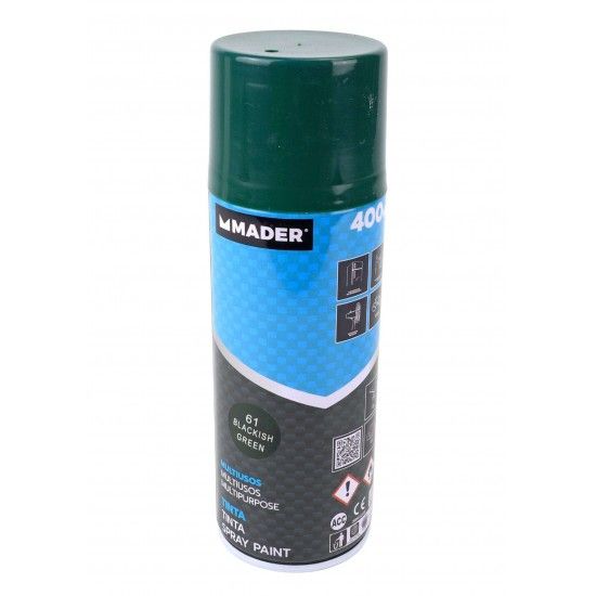 Tinta Spray Multiusos, Blackish Green, ref 61, 400ml ref 79405 MADER