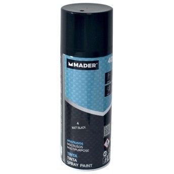 Tinta Spray Multiusos, Matt Black, ref 4, 400ml ref 79403 MADER