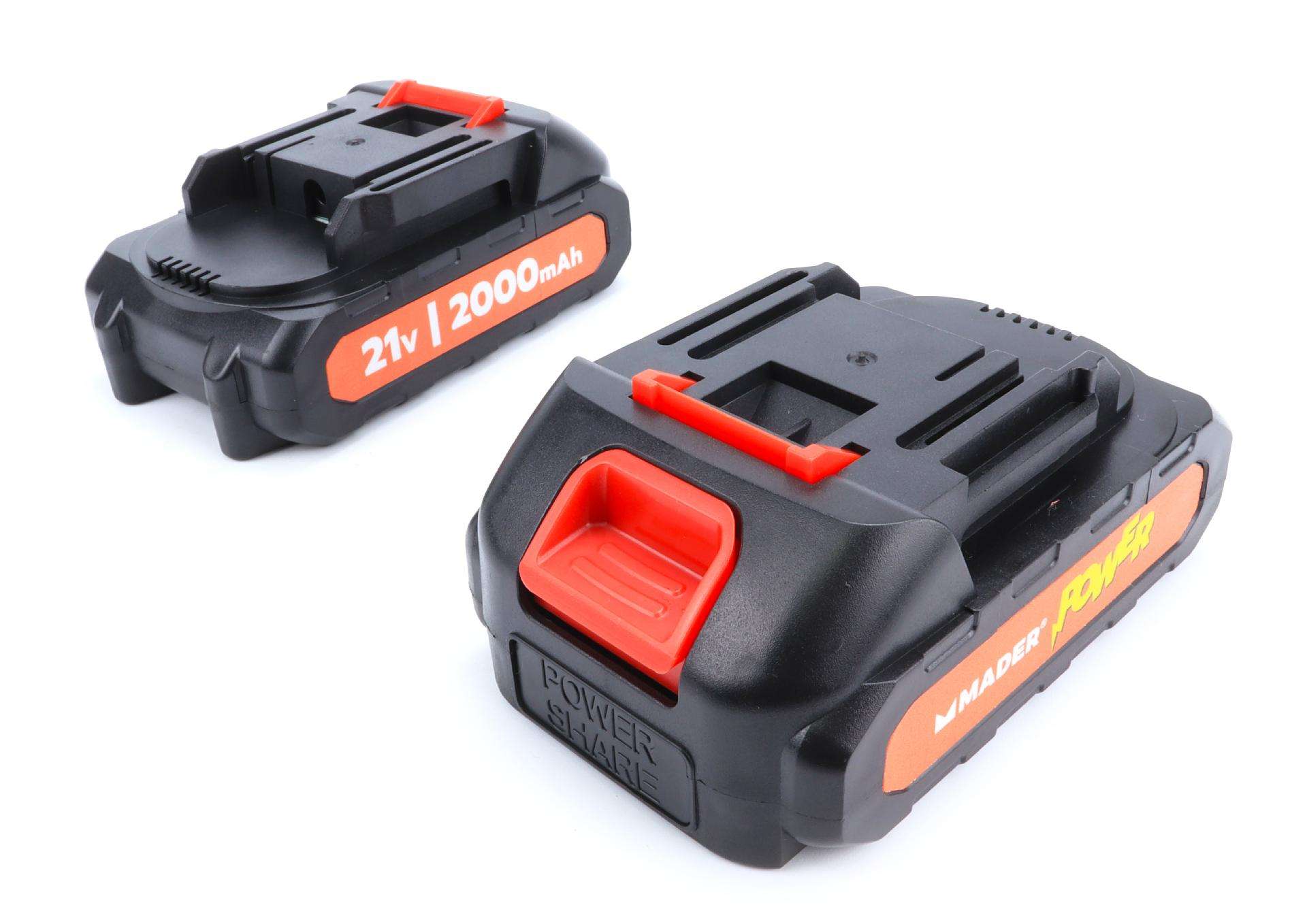 Serra de Podar, Bateria, 21V, 2.0Ah, 2 Baterias - MADER POWER® refª 74082 MADER