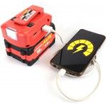Adaptador com Lanterna, USB A + C, 18V - MADER POWER® ref. 74018 MADER Adaptador com Lanterna, USB A + C, 18V - MADER POWER® ref. 74018 MADER