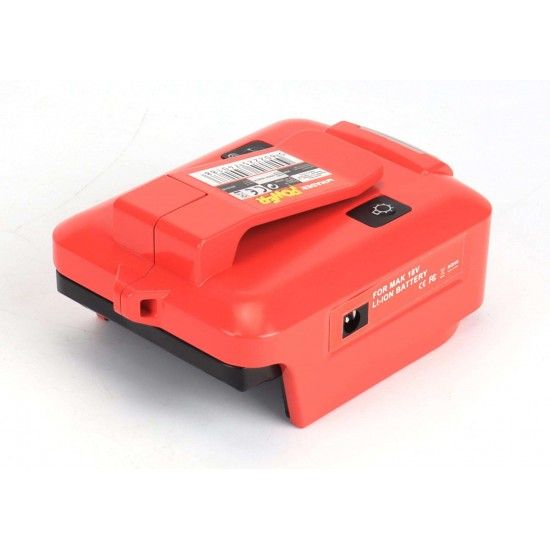 Adaptador com Lanterna, USB A + C, 18V - MADER POWER® ref. 74018 MADER Adaptador com Lanterna, USB A + C, 18V - MADER POWER® ref. 74018 MADER