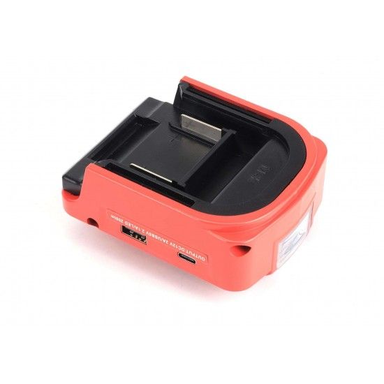 Adaptador com Lanterna, USB A + C, 18V - MADER POWER® ref. 74018 MADER Adaptador com Lanterna, USB A + C, 18V - MADER POWER® ref. 74018 MADER