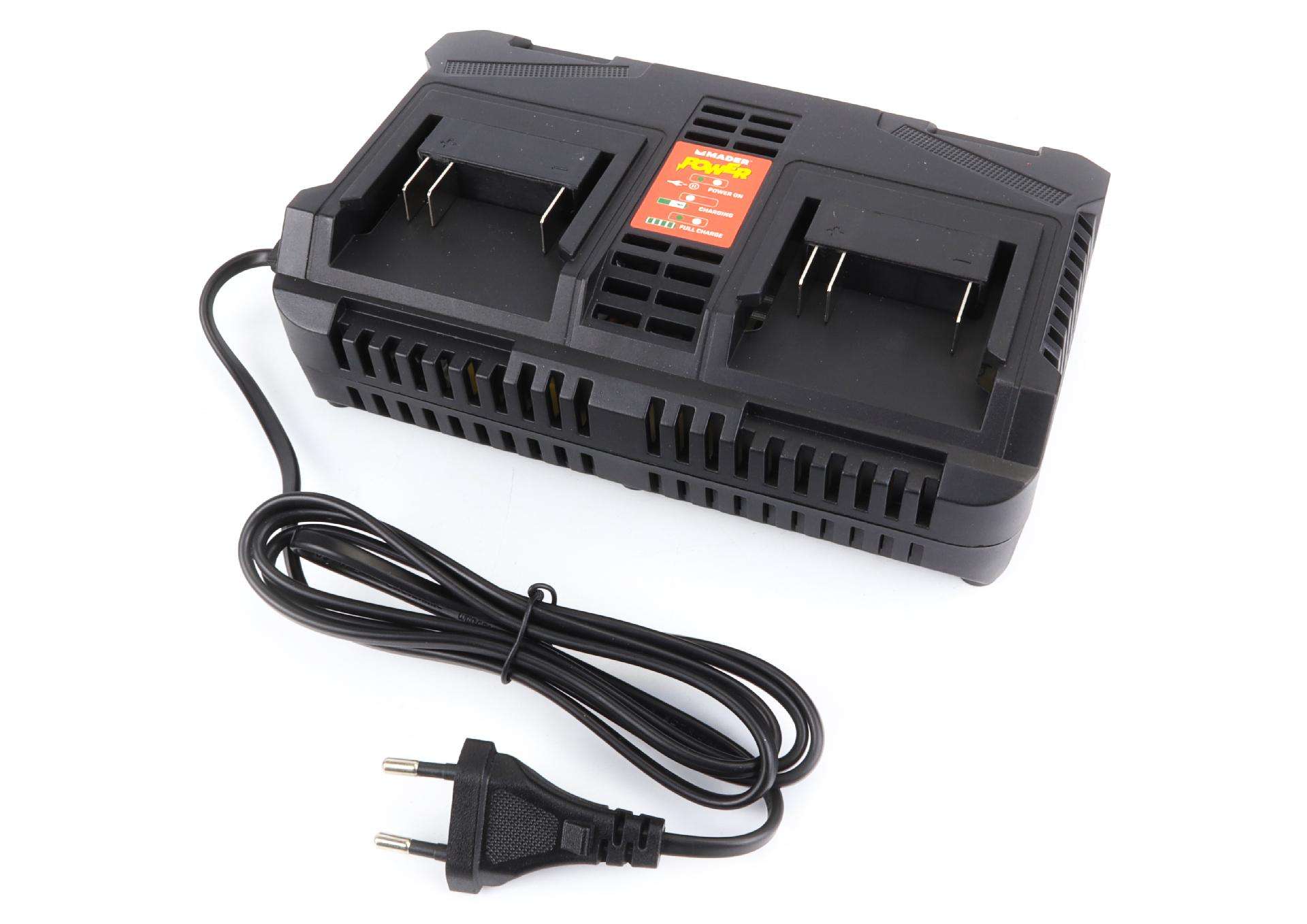 Carregador para Bateria, Duplo, 20V, 4A - MADER POWER® refª 74014 MADER