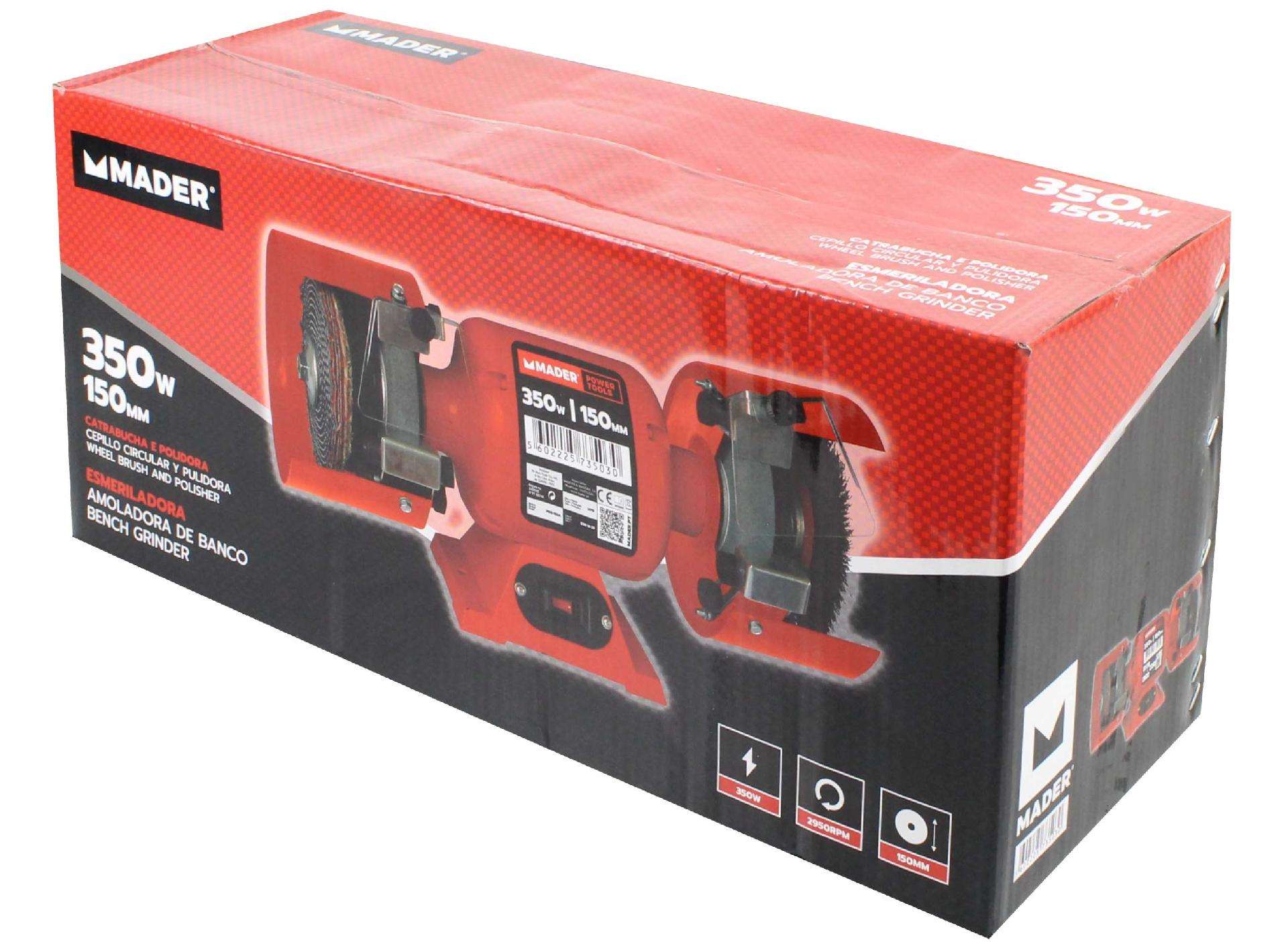 Esmeriladora Eléctrica, 150mm, 350W, Catrabucha e Polidora refª 73503 MADER