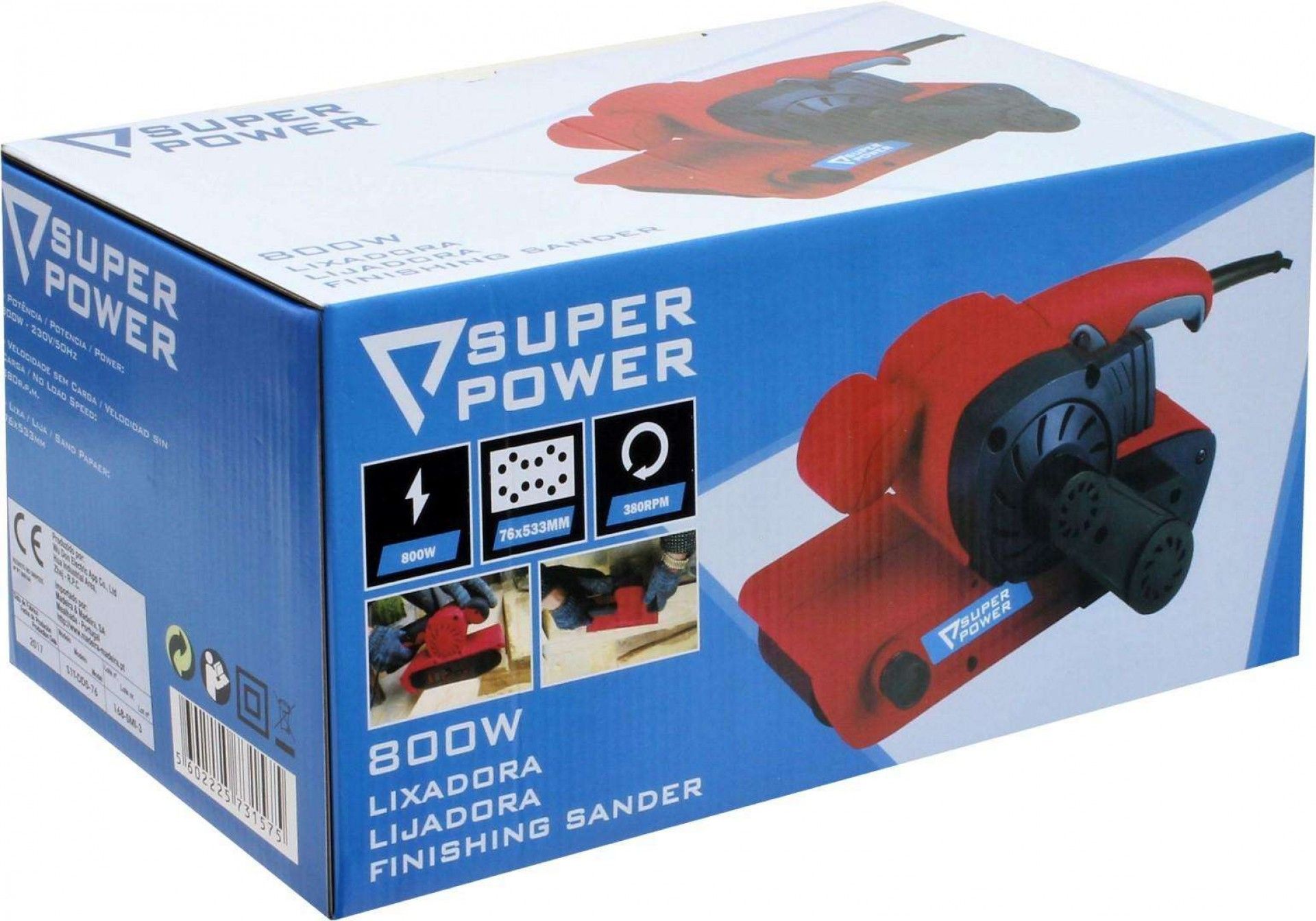 Lixadora de Rolo, 800W refª 73157 SUPER POWER