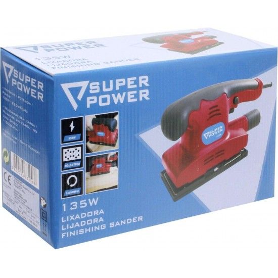 Lixadora, 135W, 90x187mm  refª 73156 SUPER POWER Lixadora, 135W, 90x187mm  refª 73156 SUPER POWER