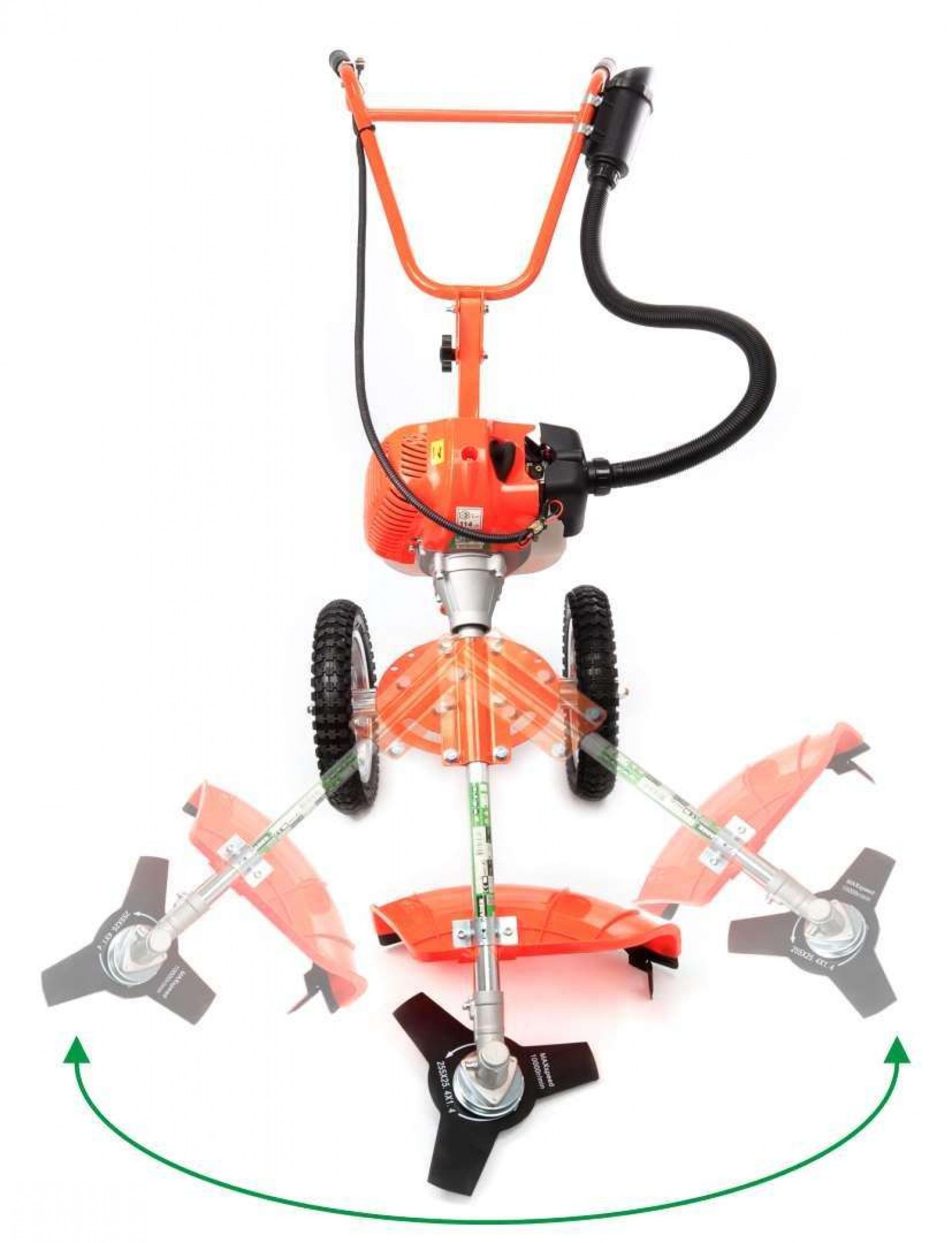 Roçadora, Rodas, 3 Posições, Pega Dupla, 52cc refª 69621 MADER