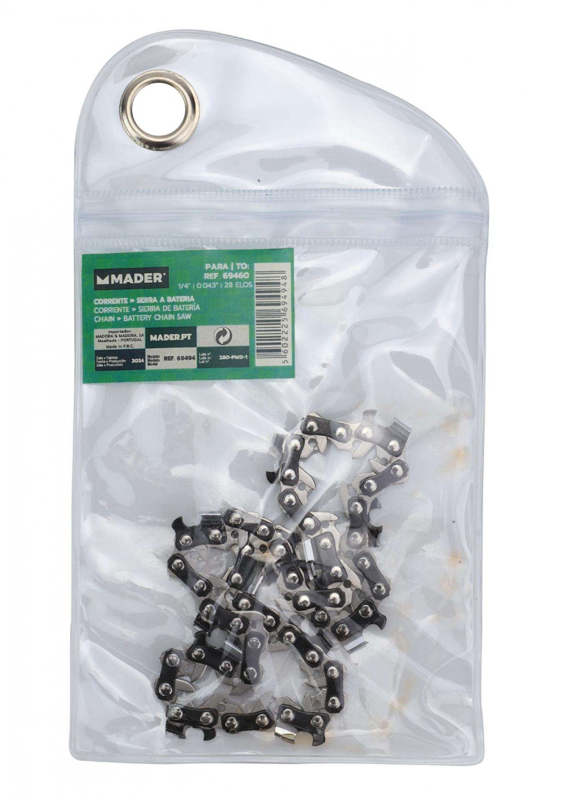 Corrente, 1/4 - 28 Elos, para 69460 refª 69494 MADER