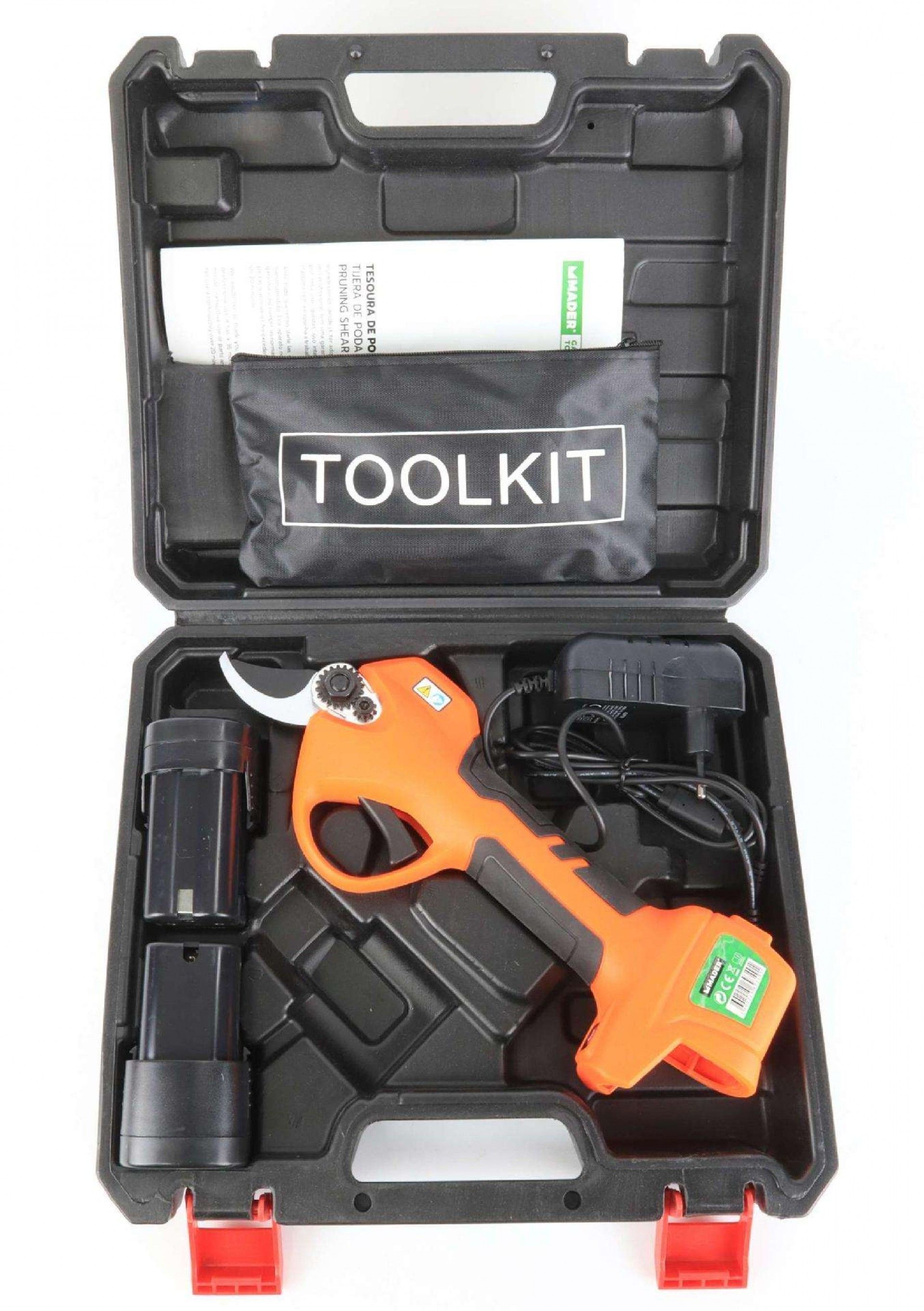 Tesoura de Podar, Bateria 16.8V, 2.0Ah refª 69349 MADER