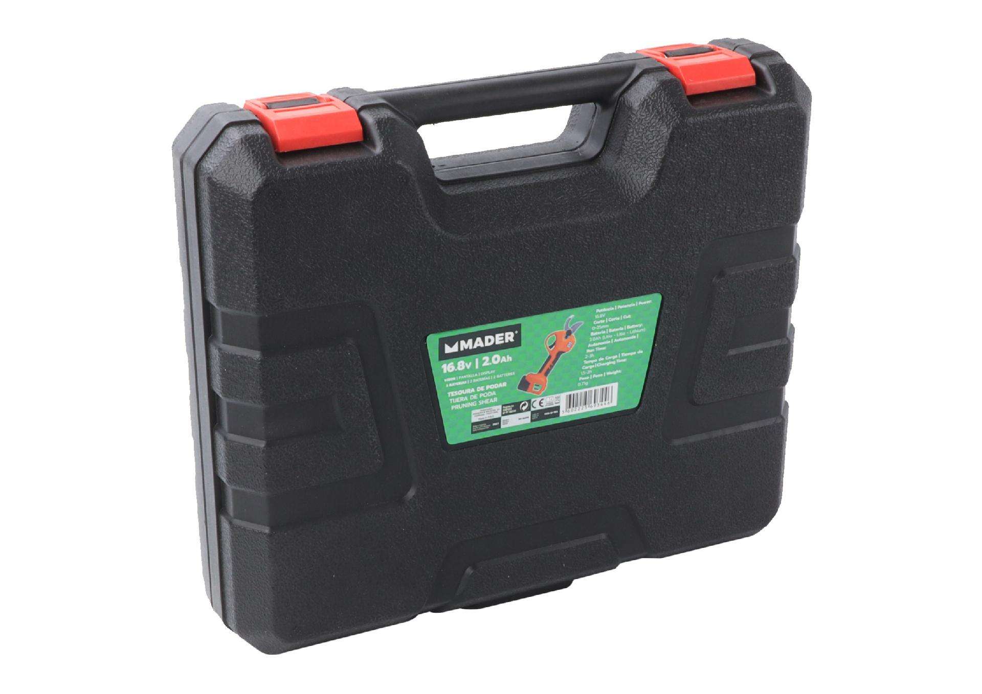 Tesoura de Podar com Visor, Bateria 16.8V, 2.0Ah refª 69344 MADER