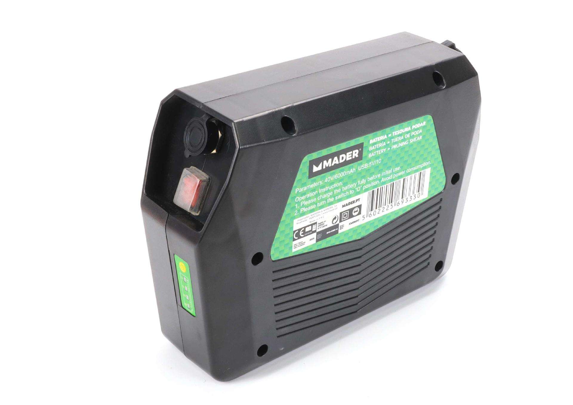 Tesoura de Podar, Bateria, 350W, 40V/6Ah refª 69342 MADER