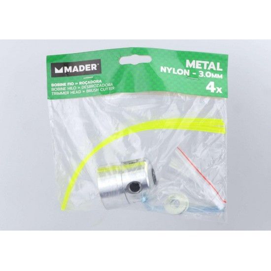 Bobine para Roçadora, Metal, 4 Furos, 3mm refª 69278 MADER Bobine para Roçadora, Metal, 4 Furos, 3mm refª 69278 MADER