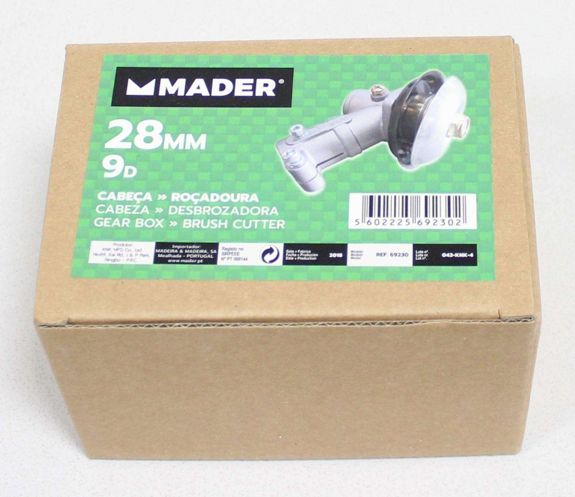 Cabeça para Roçadora, 28mm, 9D refª 69230 MADER