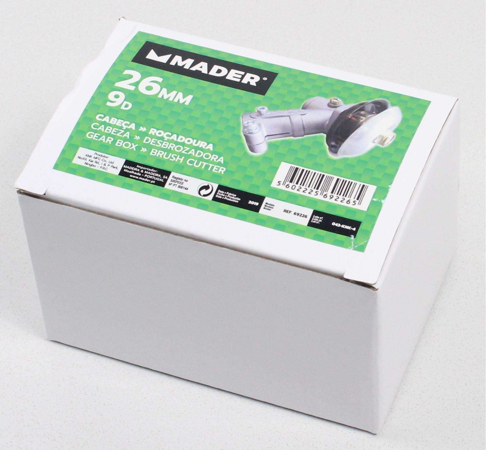 Cabeça para Roçadora, 26mm, 9D refª 69226 MADER