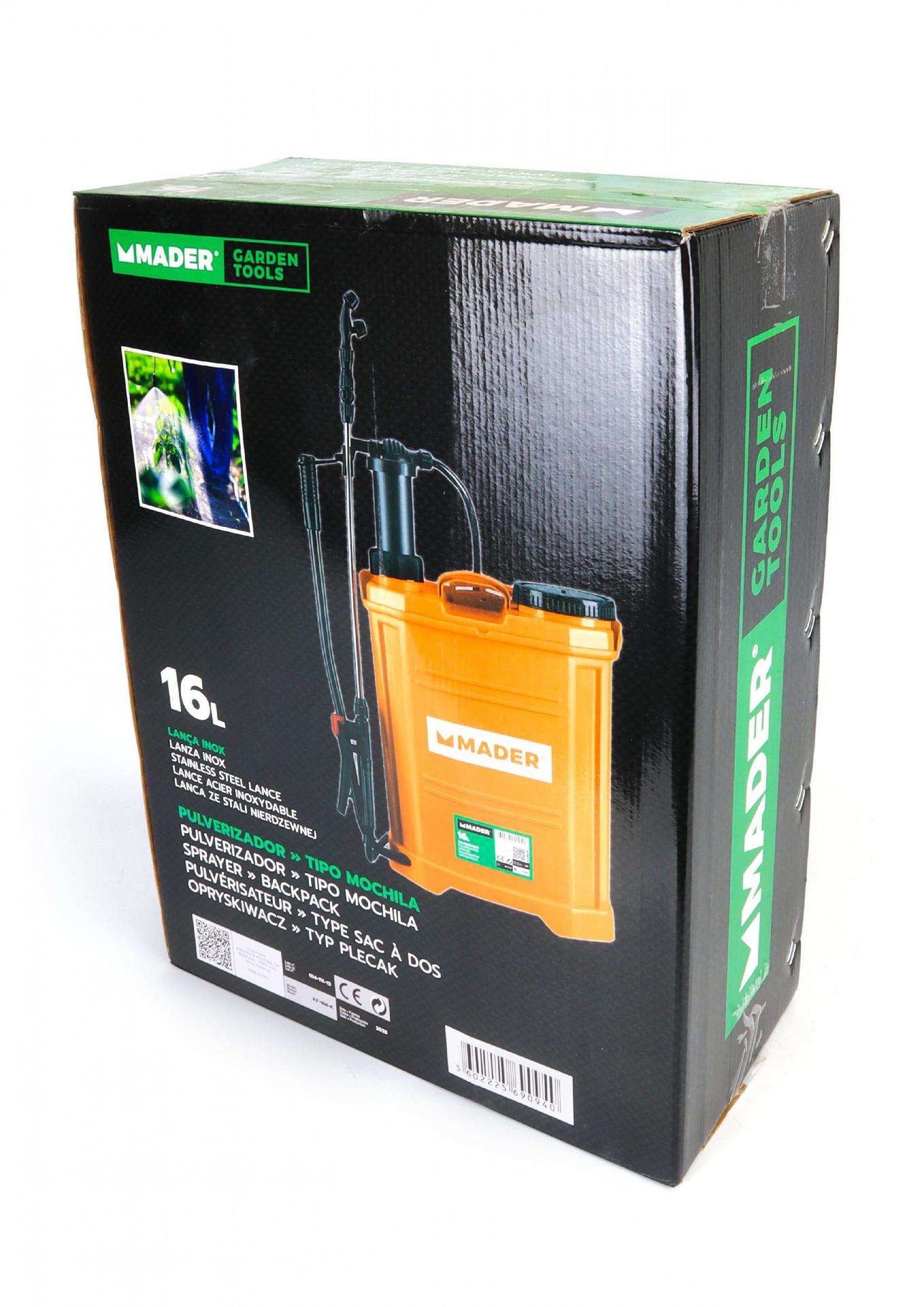 Pulverizador, Manual, 16L, Mochila ref. 69094 MADER