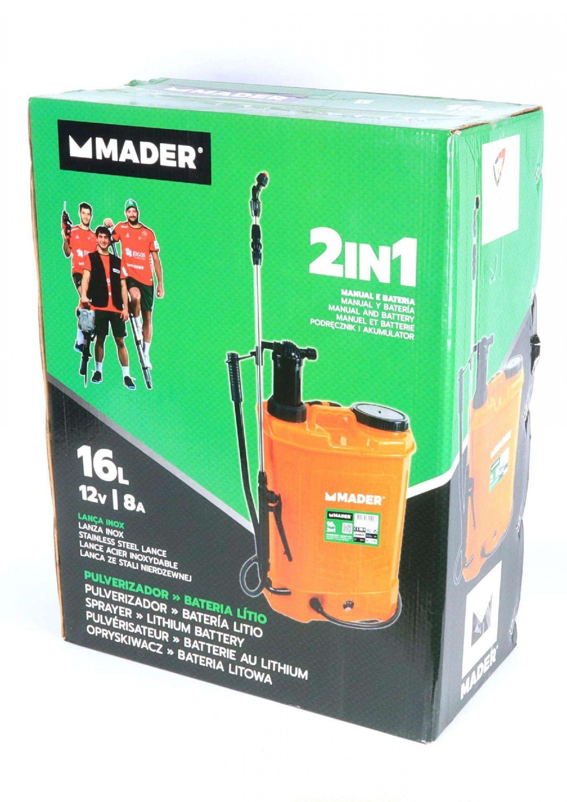 Pulverizador Manual e Bateria de Lítio, 16L refª 69092 MADER
