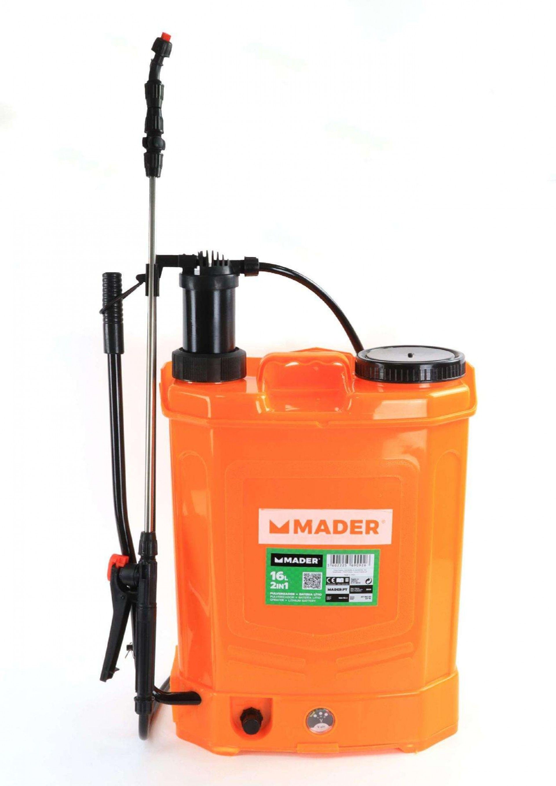 Pulverizador Manual e Bateria de Lítio, 16L refª 69092 MADER