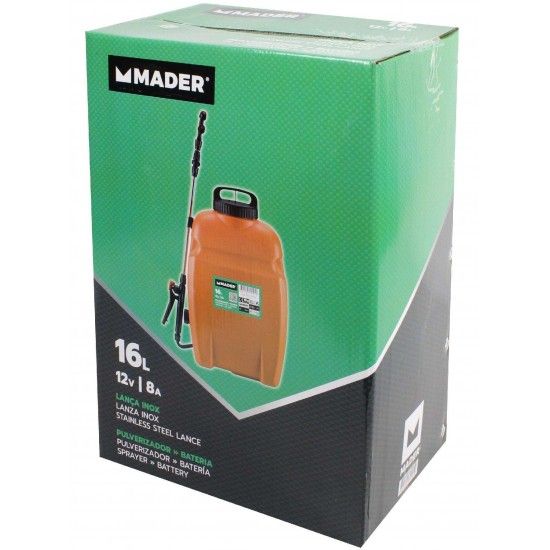Pulverizador a Bateria tipo Mochila, 16L refª 69091 MADER Pulverizador a Bateria tipo Mochila, 16L refª 69091 MADER