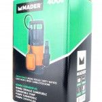 Bomba Submersível, Águas Sujas, 400W, 8000 L/h refª 69059 MADER Bomba Submersível, Águas Sujas, 400W, 8000 L/h refª 69059 MADER