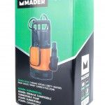 Bomba Submersível, Águas Sujas, 750W, 13000 L/h refª 69056 MADER Bomba Submersível, Águas Sujas, 750W, 13000 L/h refª 69056 MADER
