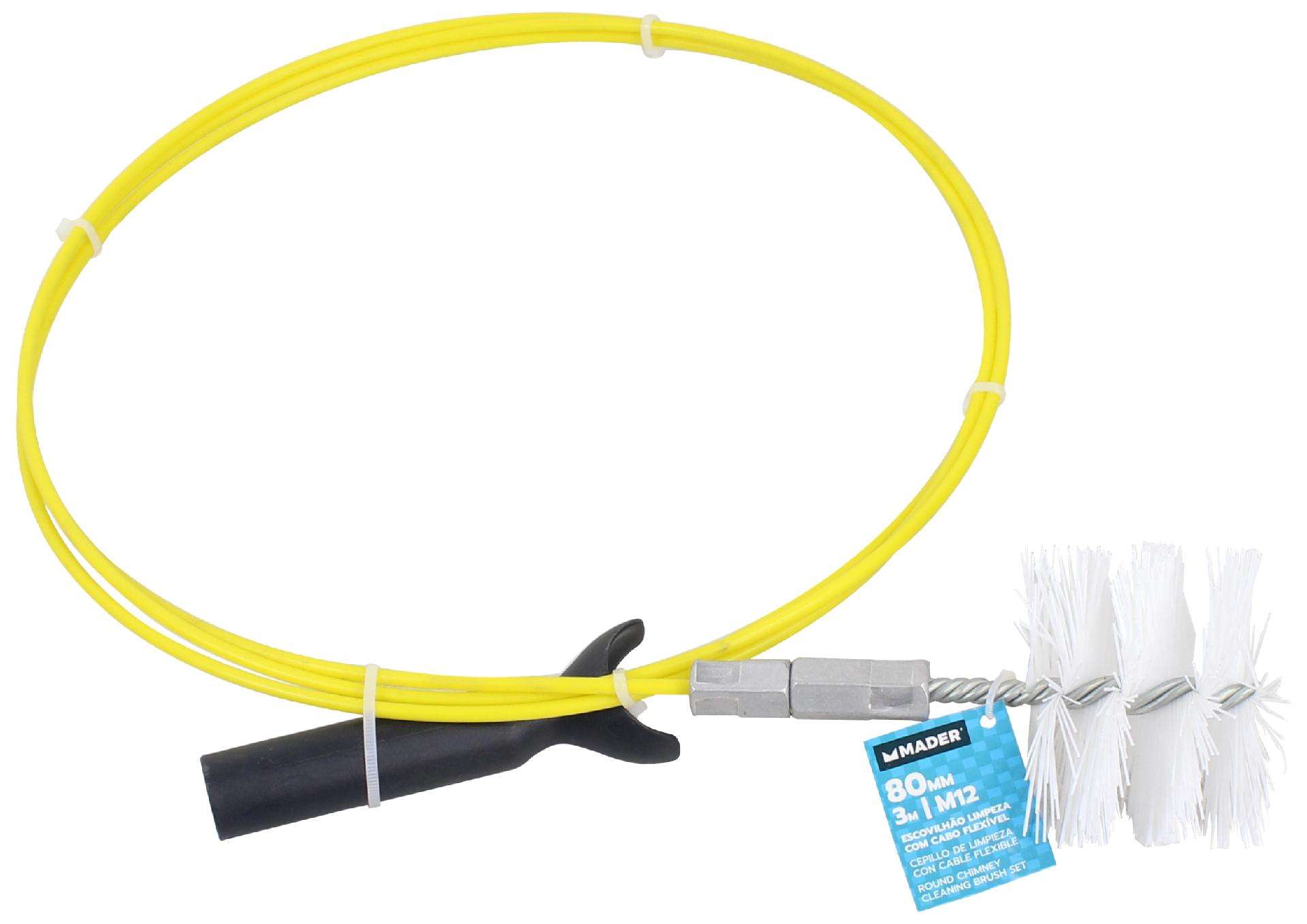 Escovilhão de Limpeza, com cabo Flexível, 80mmx3m refª 68235 MADER