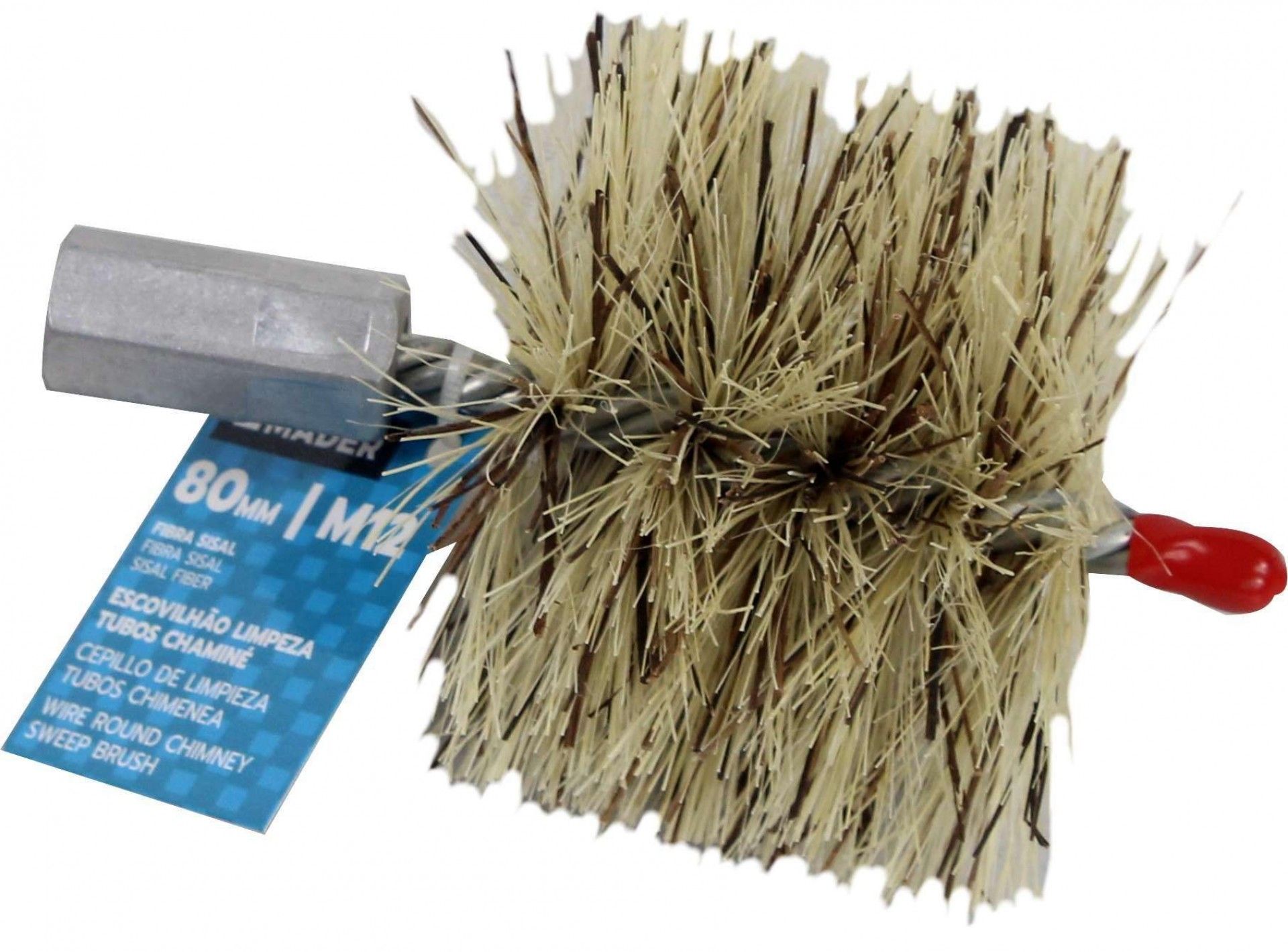 Escovilhão Limpeza Chaminé, Sisal, 80mm refª 68232 MADER