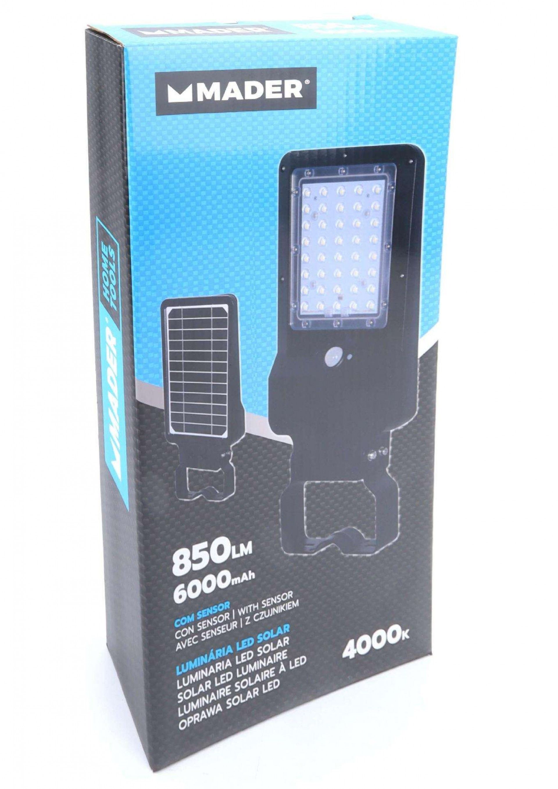 Luminária Led, 850 Lm, Painel Solar refª 68084 MADER