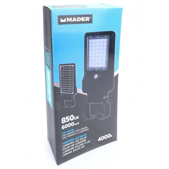 Luminria Led, 850 Lm, Painel Solar ref 68084 MADER