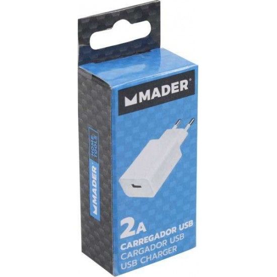 Carregador USB, 2A, 5V | Home Tools refª 68077 MADER Carregador USB, 2A, 5V | Home Tools refª 68077 MADER