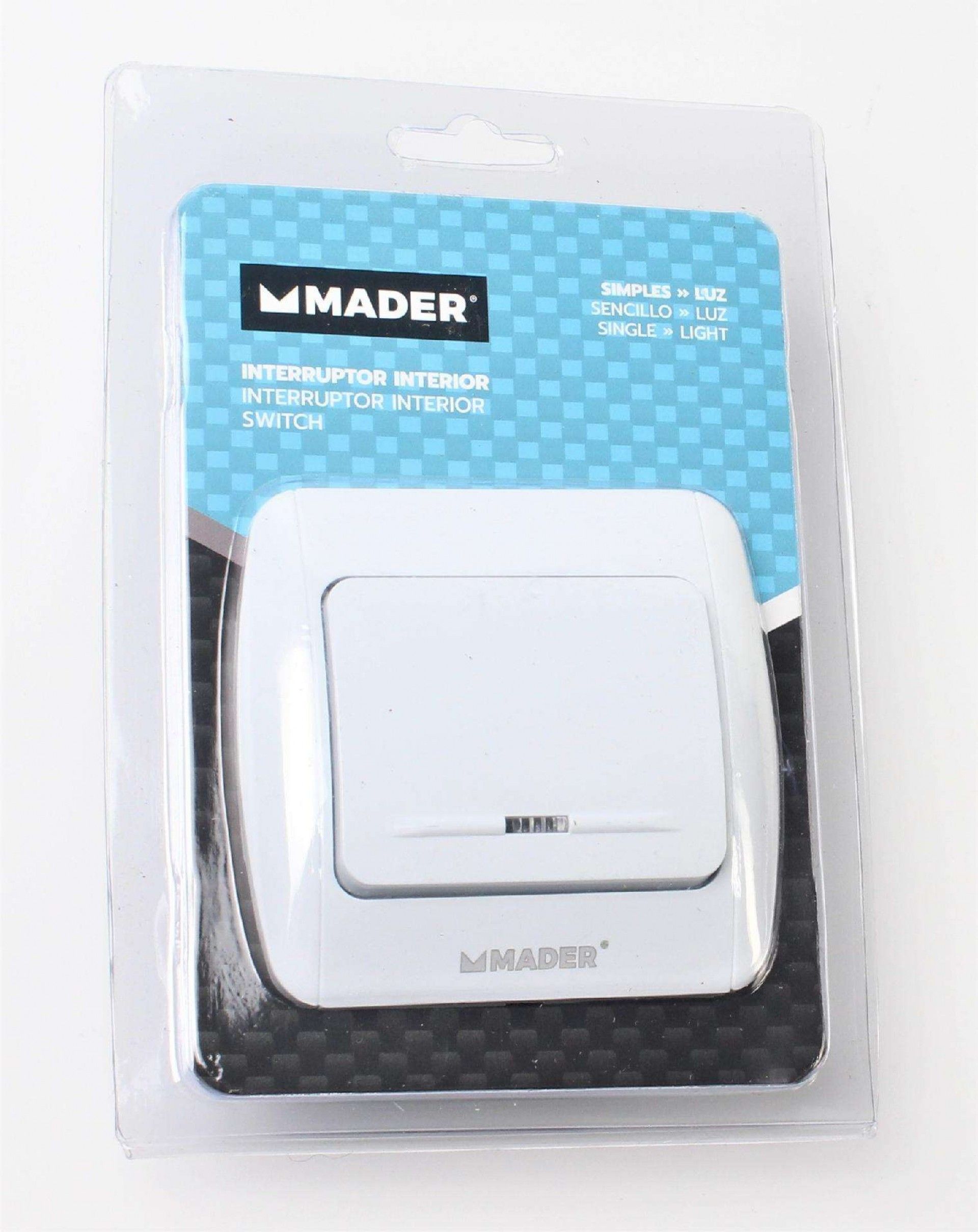Interruptor Interior con Luz, Simples refª 68071 MADER
