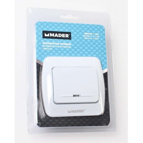 Interruptor Interior con Luz, Simples refª 68071 MADER Interruptor Interior con Luz, Simples refª 68071 MADER