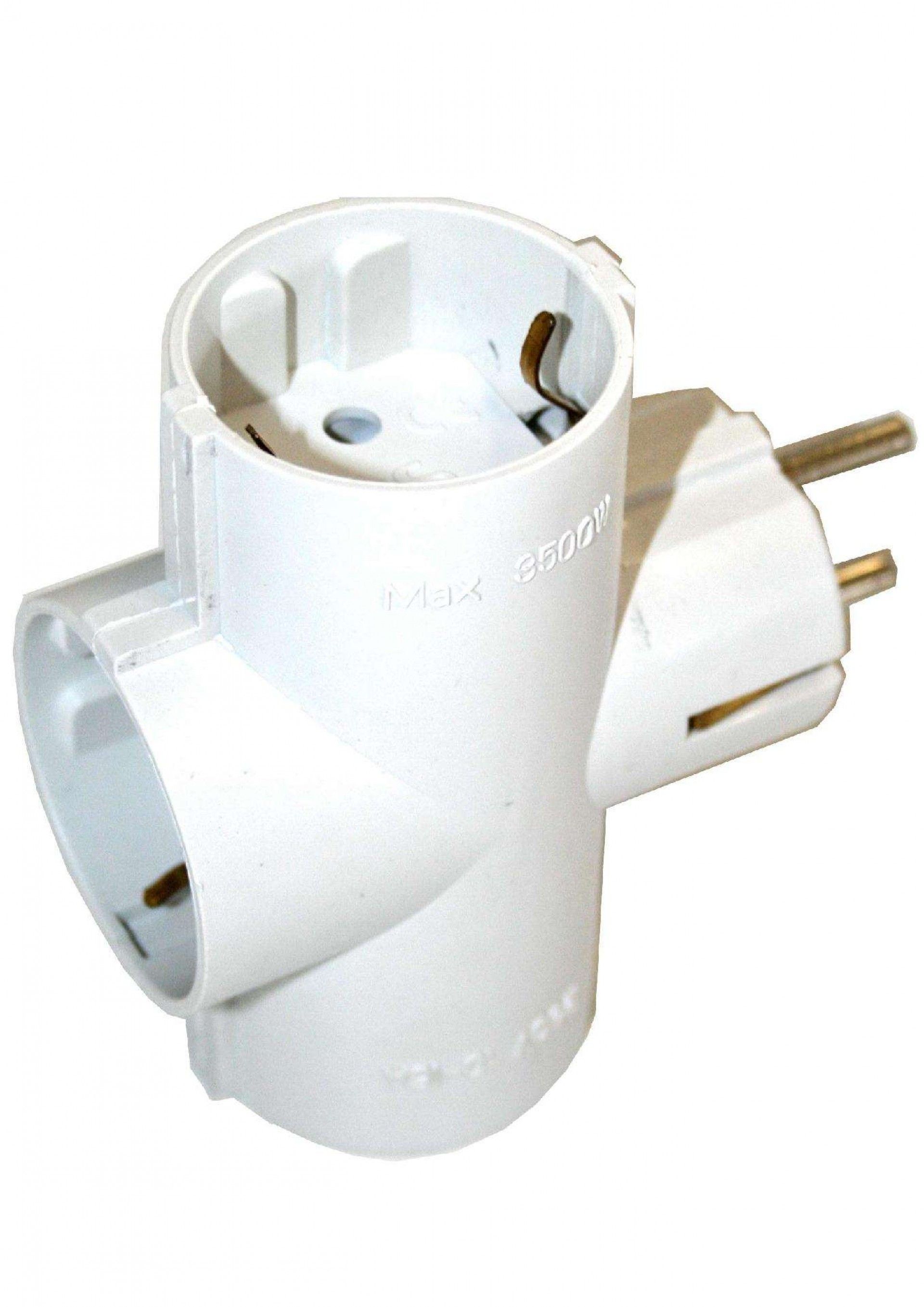 Ficha Elétrica Tripla com Terra refª 68040 MADER