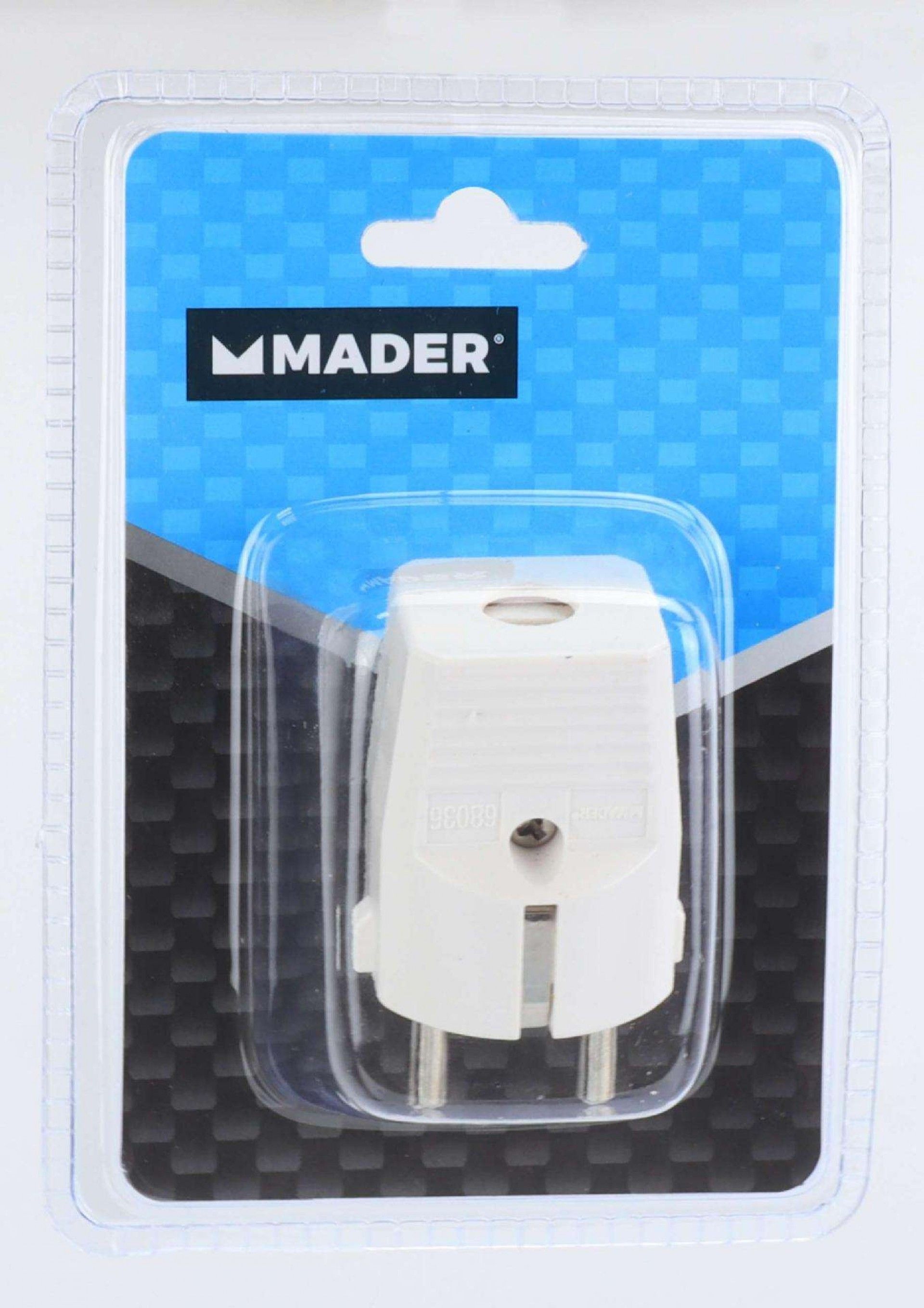 Ficha Elétrica Macho com Terra refª 68036 MADER