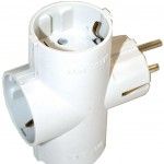 Ficha Eltrica Tripla com Terra ref 68040 MADER