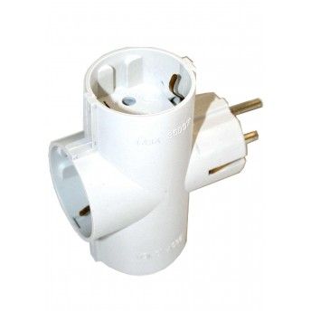 Ficha Eltrica Tripla com Terra ref 68040 MADER