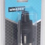 Ficha El�trica Macho com Terra ref� 68031 MADER