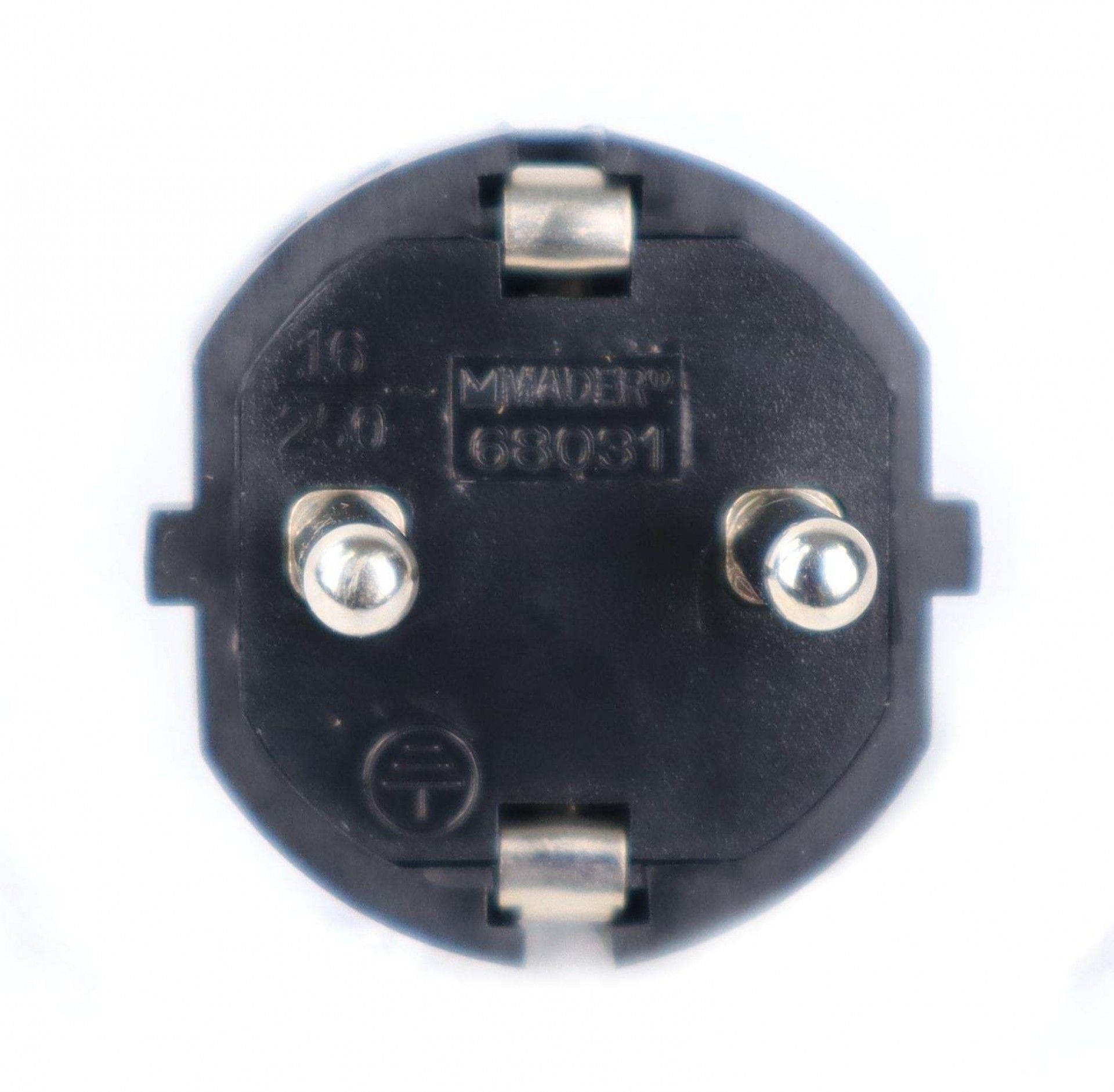 Ficha Elétrica Macho com Terra refª 68031 MADER