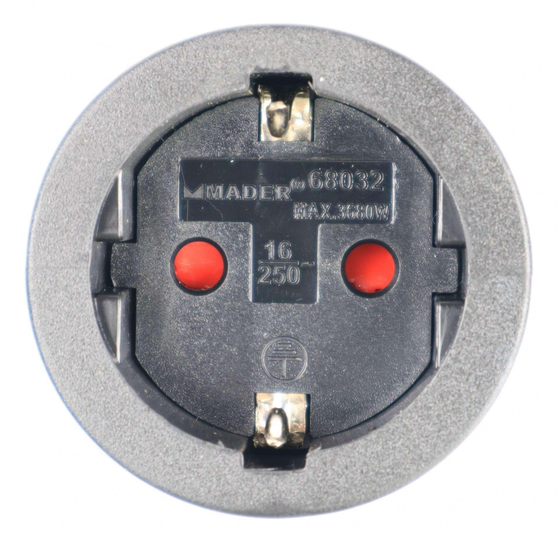 Ficha Eléctrica Fêmea, com Terra, PVC refª 68032 MADER
