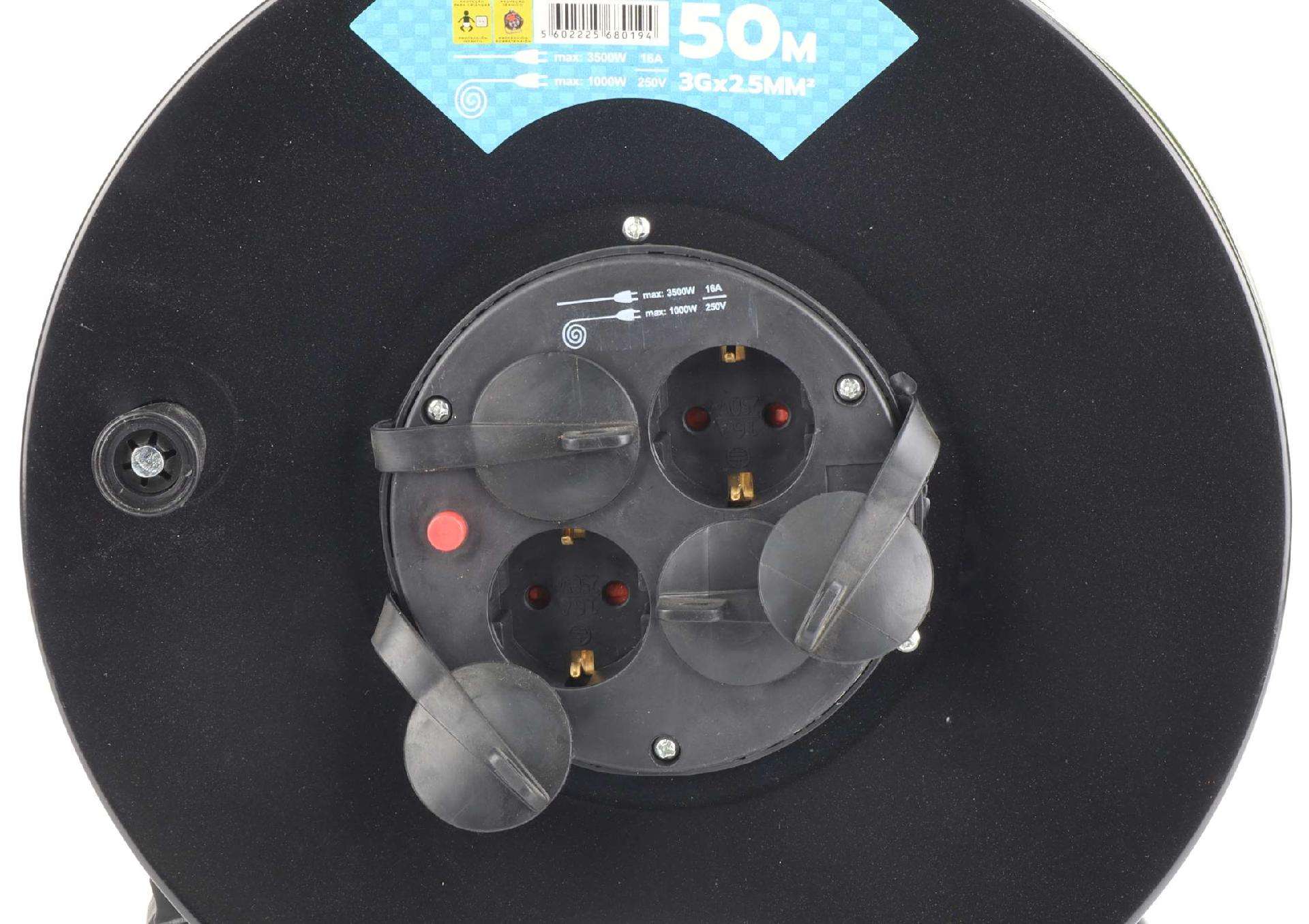 Extensão Eléctrica, com Enrolador, 50m refª 68019 MADER