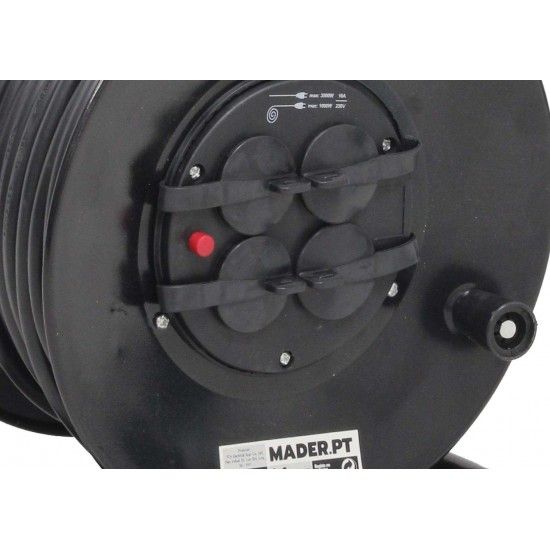 Extensão Eléctrica, com Enrolador, 30m refª 68018 MADER Extensão Eléctrica, com Enrolador, 30m refª 68018 MADER