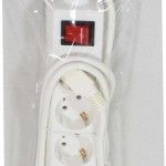 Extenso Eltrica, com Interruptor, 5 Tomadas, 1.5m, 3G x 1.0mm ref 68000 MADER