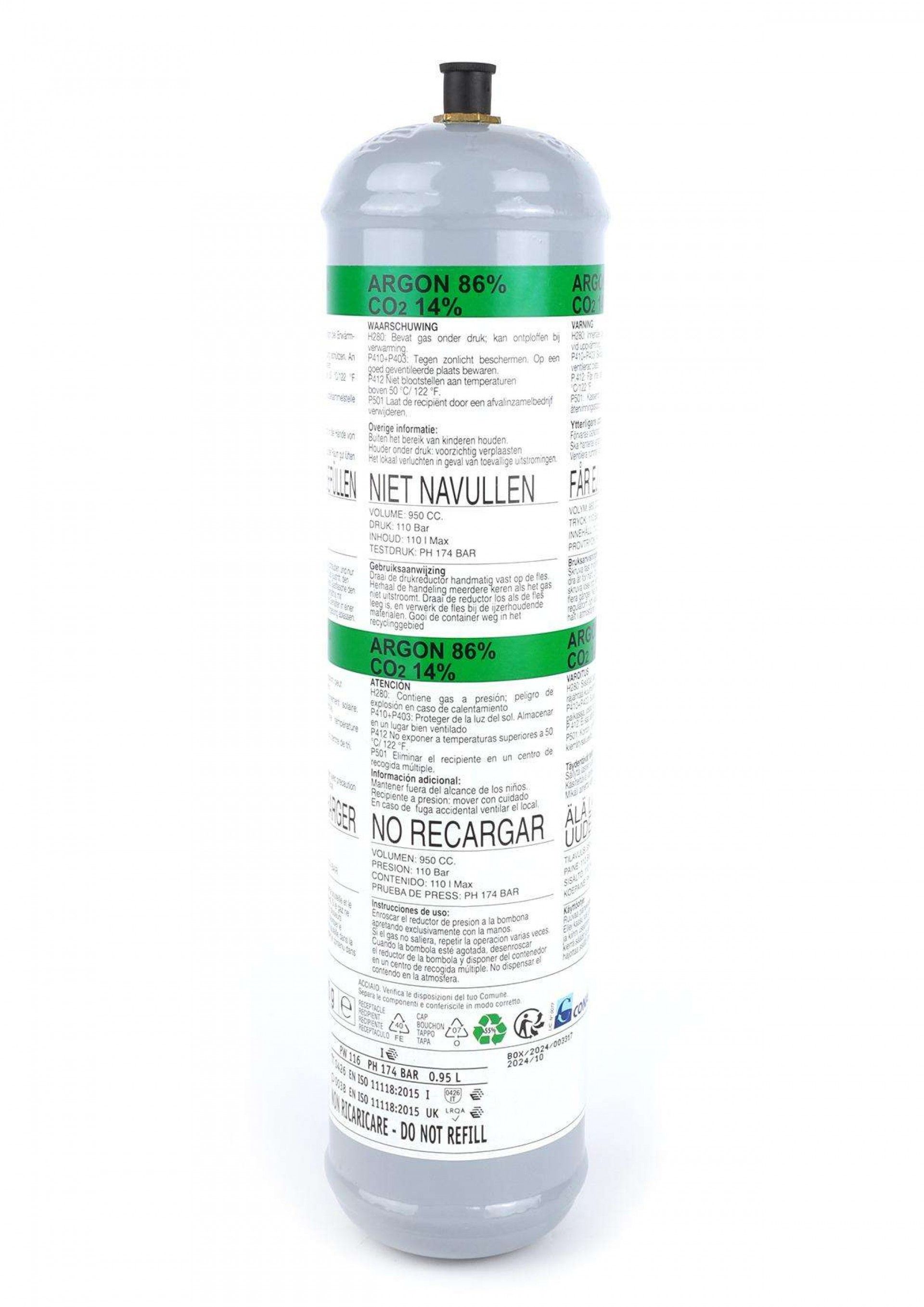 Recarga de Ar/ C02, 950ml, 100g - Oxyturbo® refª 67090 MADER