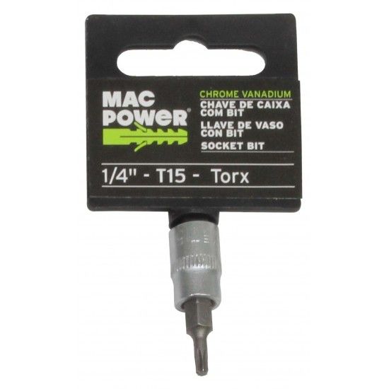 Chave de Caixa, com Bit, 1/4, T15  ref 66552 MAC POWER