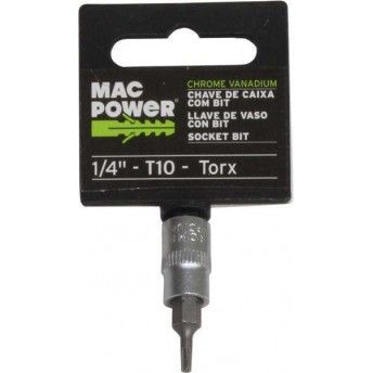 Chave de Caixa, com Bit, 1/4, T10  ref 66551 MAC POWER