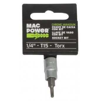 Chave de Caixa, com Bit, 1/4, T15  ref 66552 MAC POWER