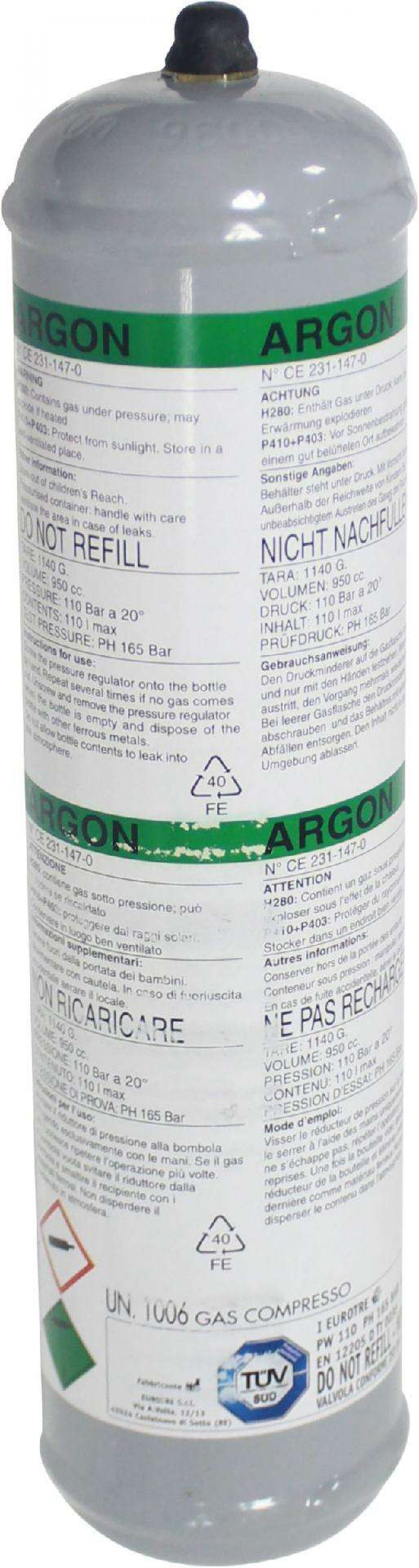 Recarga Argon, 1L, OXYTURBO® refª 67016 MADER