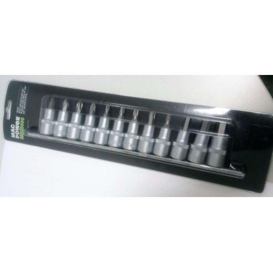 Bits com Encaixe 1/2, 12Un refª 66878 MAC POWER Bits com Encaixe 1/2, 12Un refª 66878 MAC POWER