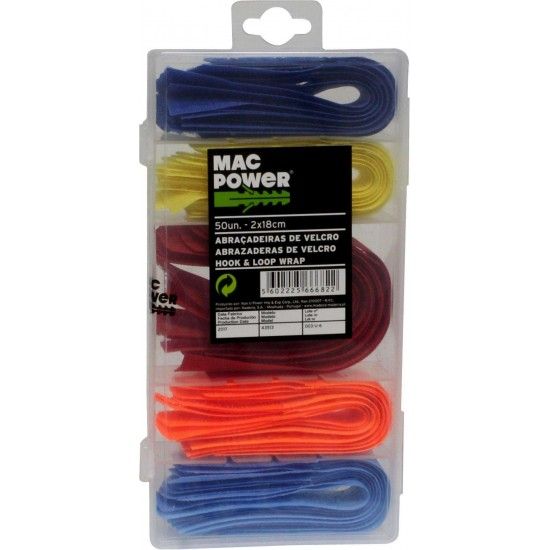 Abraadeiras de Velcro, 50Un  ref 66682 MAC POWER